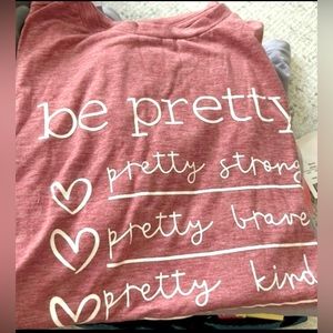 Shein Curve “Be pretty” Graphic tee. NWOT!